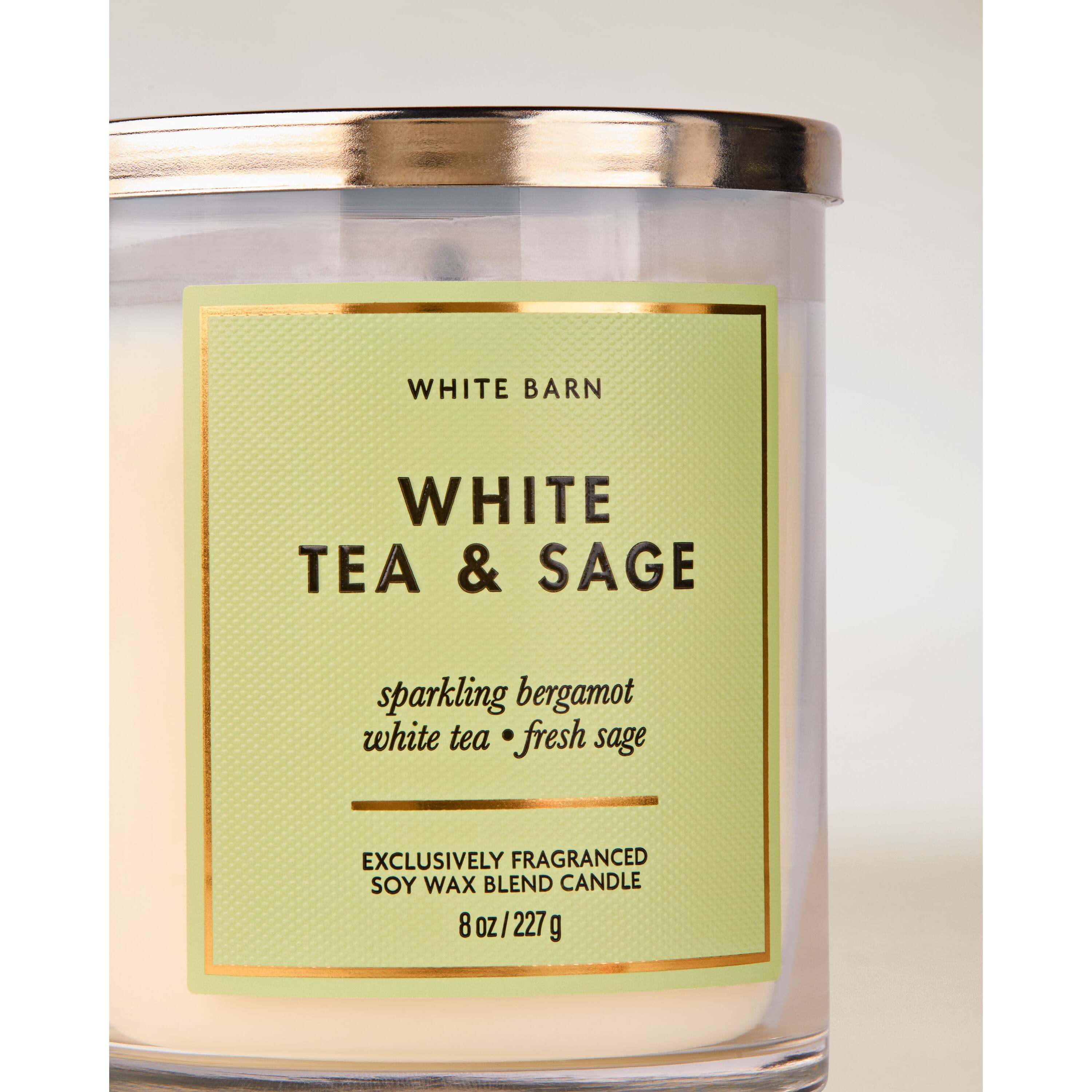 White Tea & Sage Single Wick Candle - Image 2