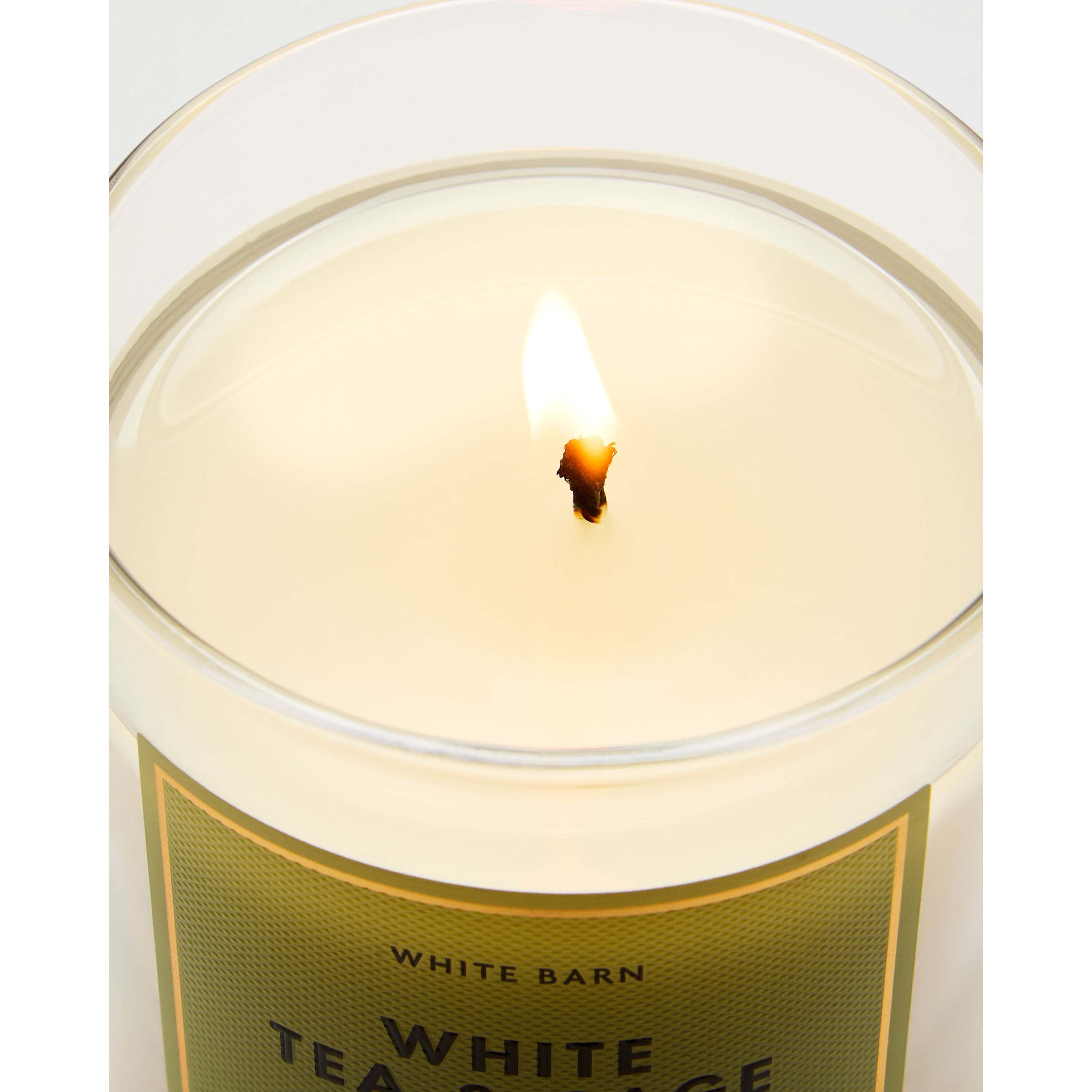 White Tea & Sage Single Wick Candle - Image 5