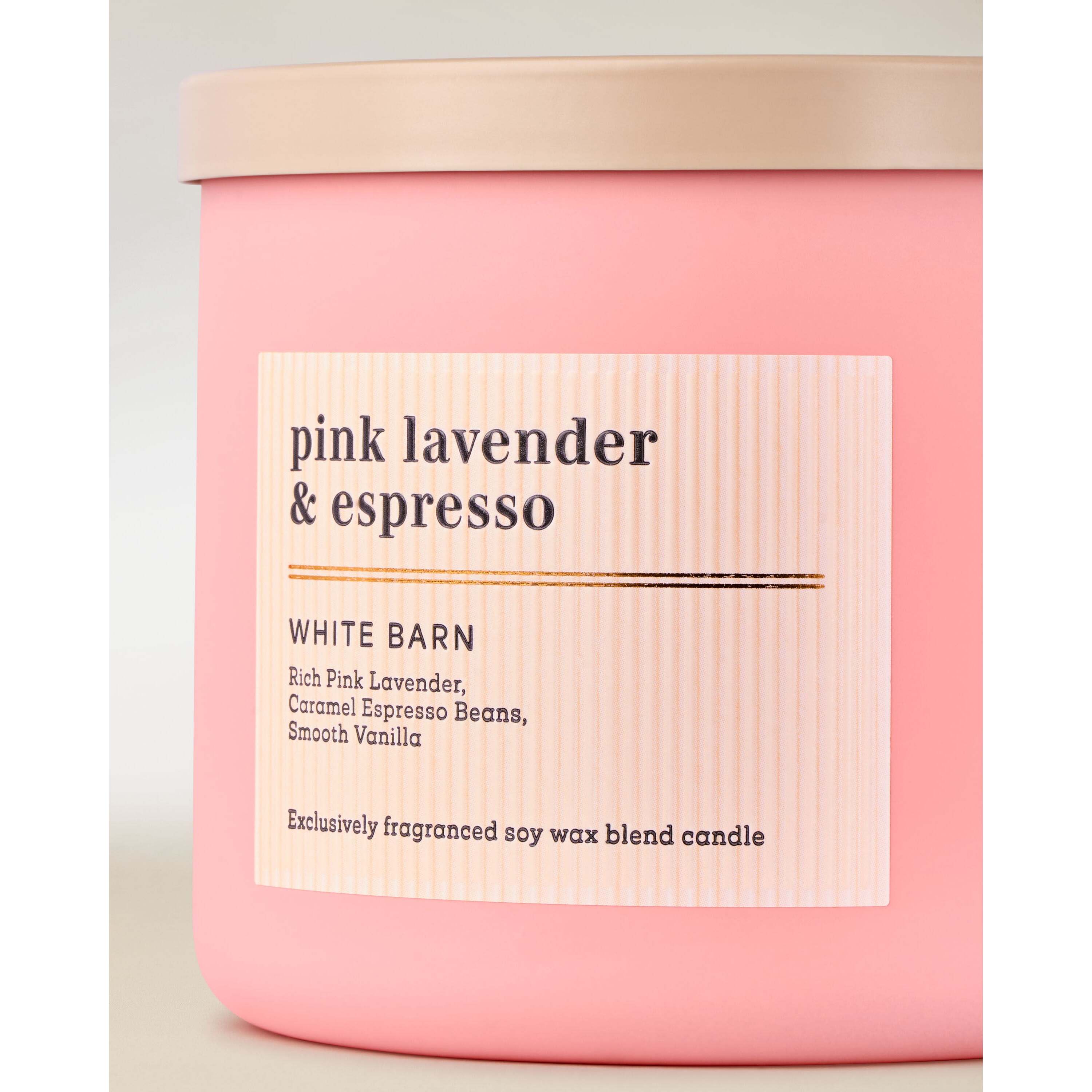 Pink Lavender & Espresso 3-Wick Candle - Image 2