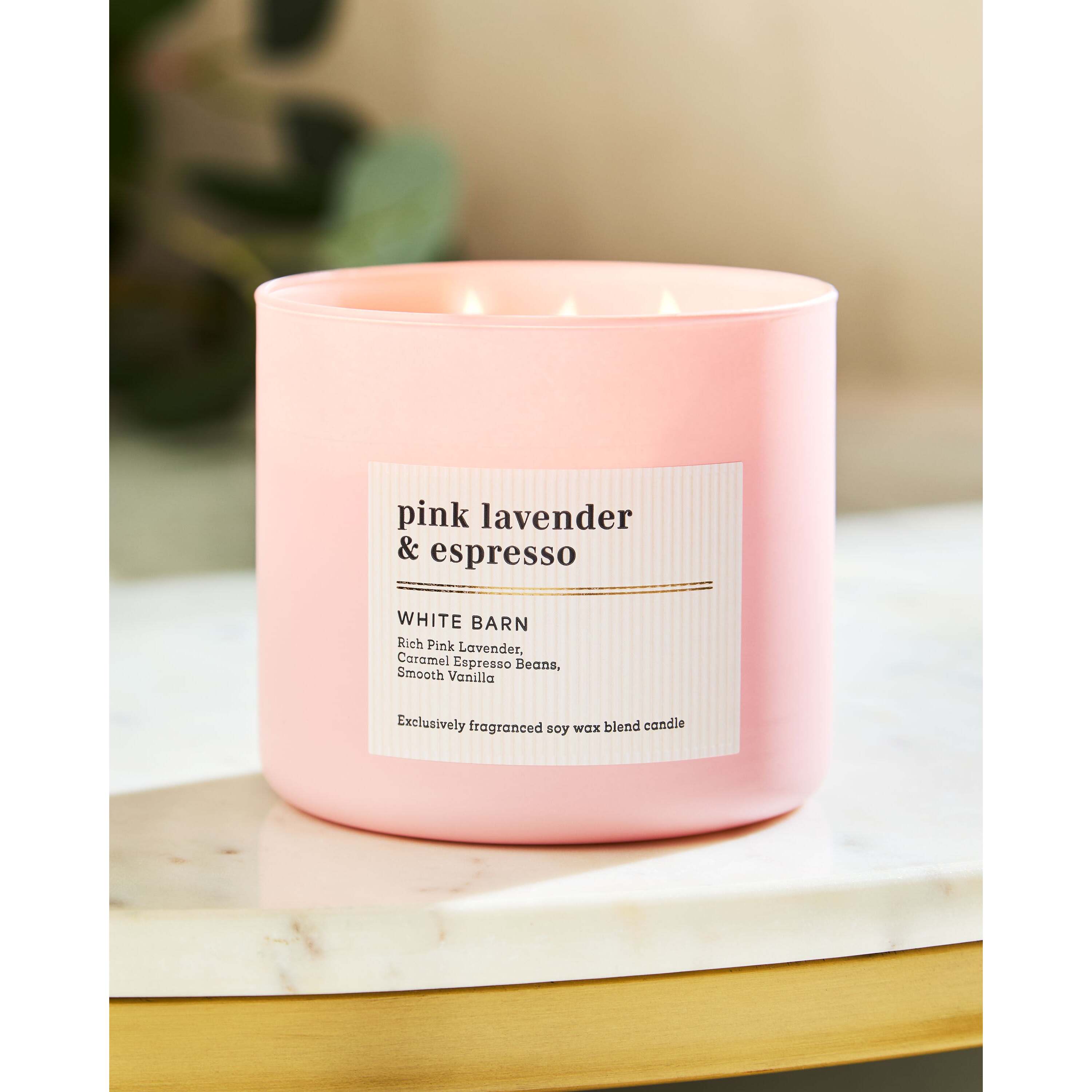 Pink Lavender & Espresso 3-Wick Candle - Image 6