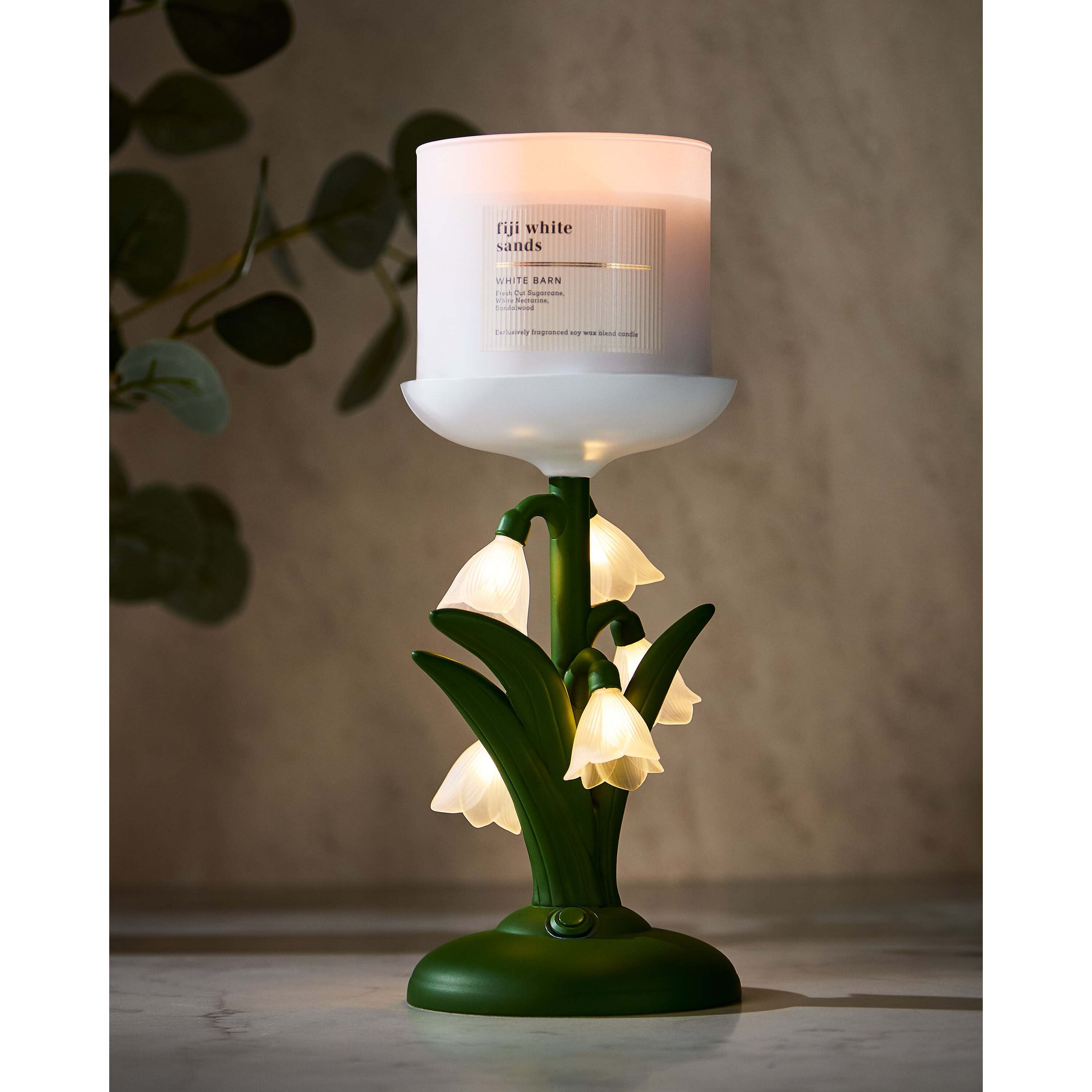 Snowdrop Dream Light-Up Pedestal 3-Wick Candle Holder - Image 2
