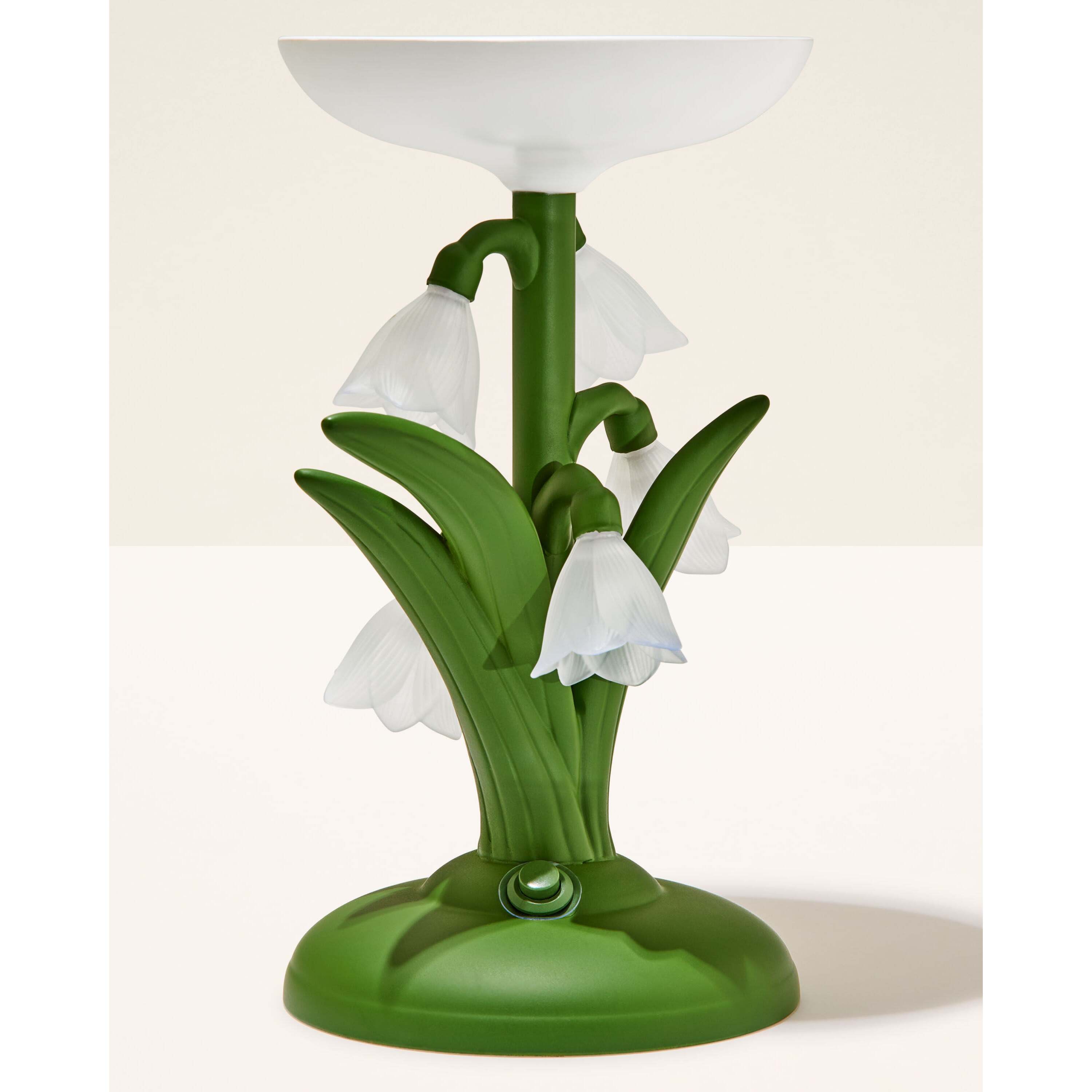 Snowdrop Dream Light-Up Pedestal 3-Wick Candle Holder - Image 4