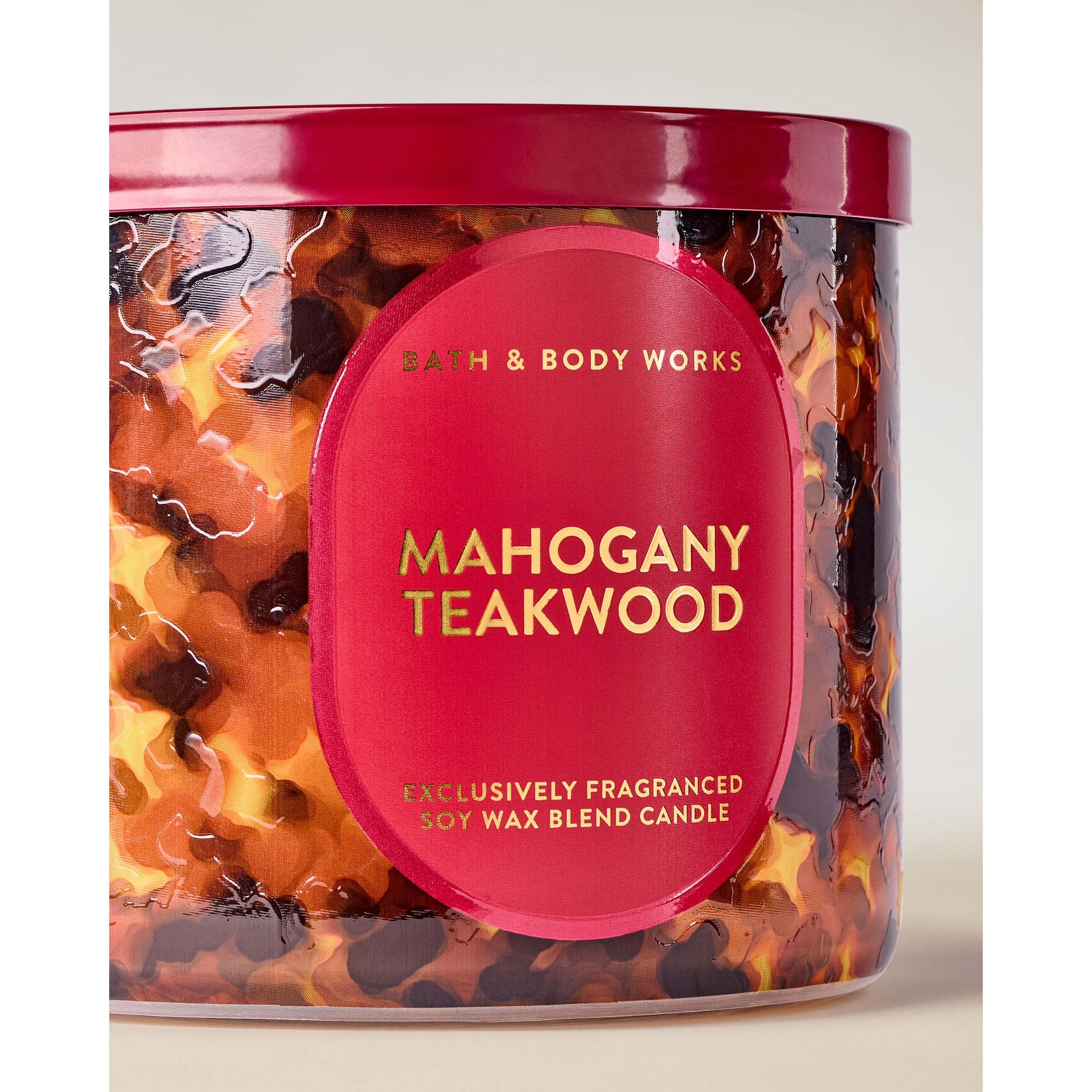 Mahogany Teakwood 3-Wick Candle - Image 2