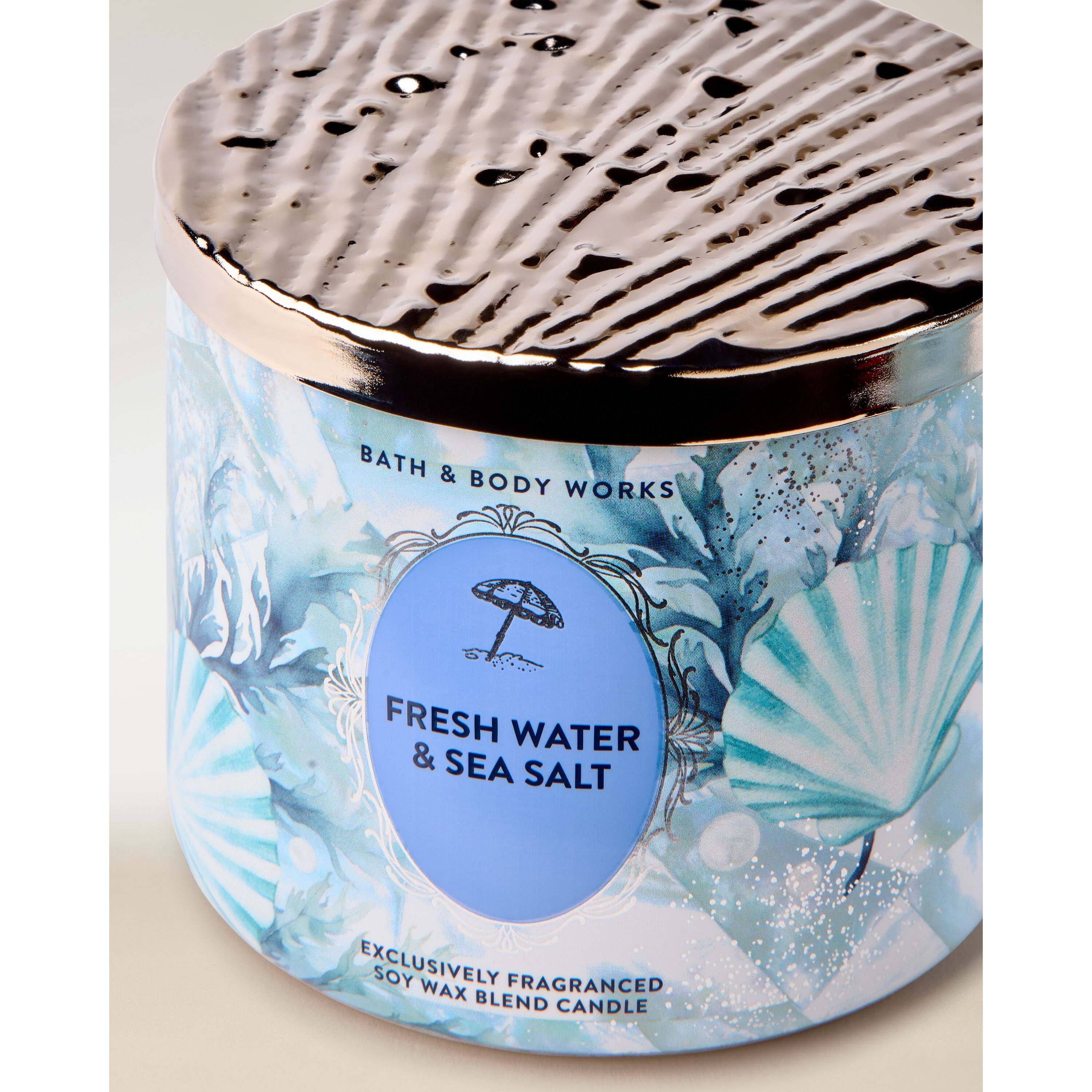 Fresh Water & Sea Salt 3-Wick Candle - Image 2