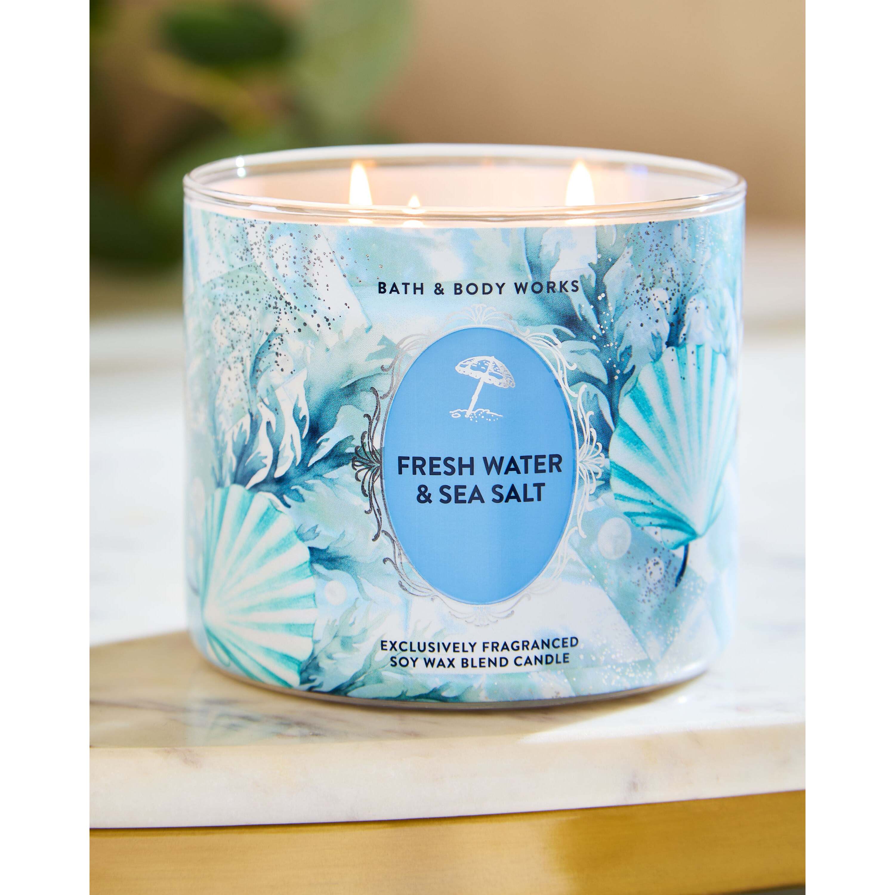 Fresh Water & Sea Salt 3-Wick Candle - Image 6
